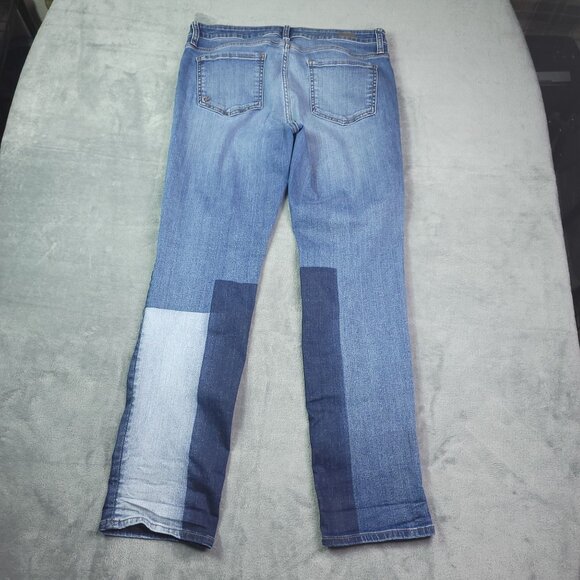 Kut From The Kloth Womens Catherine Boyfriend Jeans 10 Patchwork Distressed - Picture 3 of 9